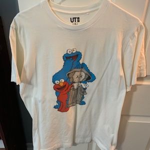 KAWS x Uniqlo x Sesame Street Companion Trash Can Tee